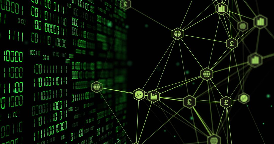 Global Connections and Binary Code Highlight Data Processing Concepts - Free Images, Stock Photos and Pictures on Pikwizard.com