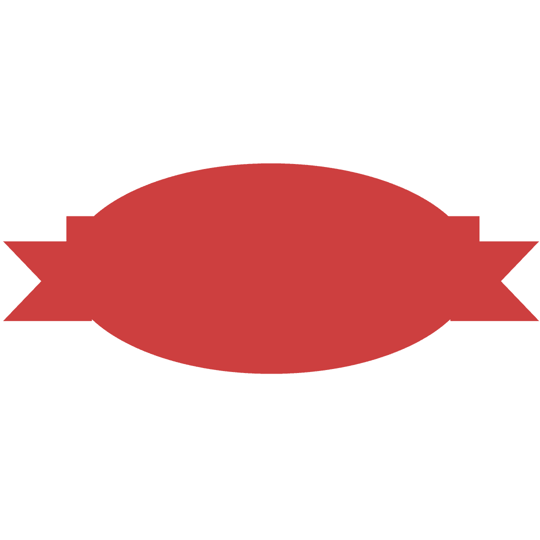 Minimalist Transparent Red Badge With Ribbon Elemental Vector Design