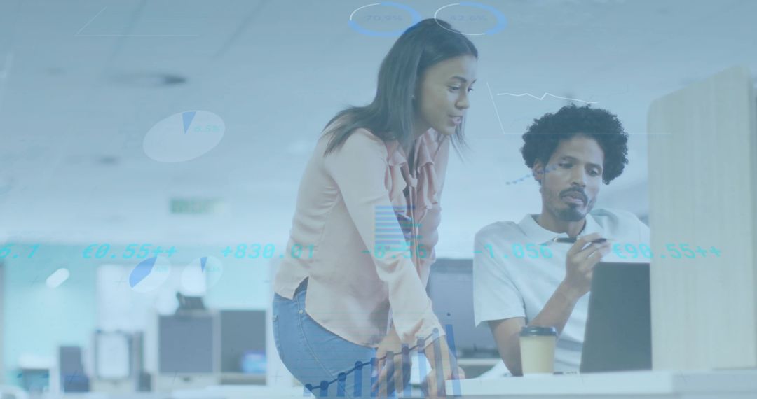 Professional Team Collaboration at Open-Plan Office Workspace