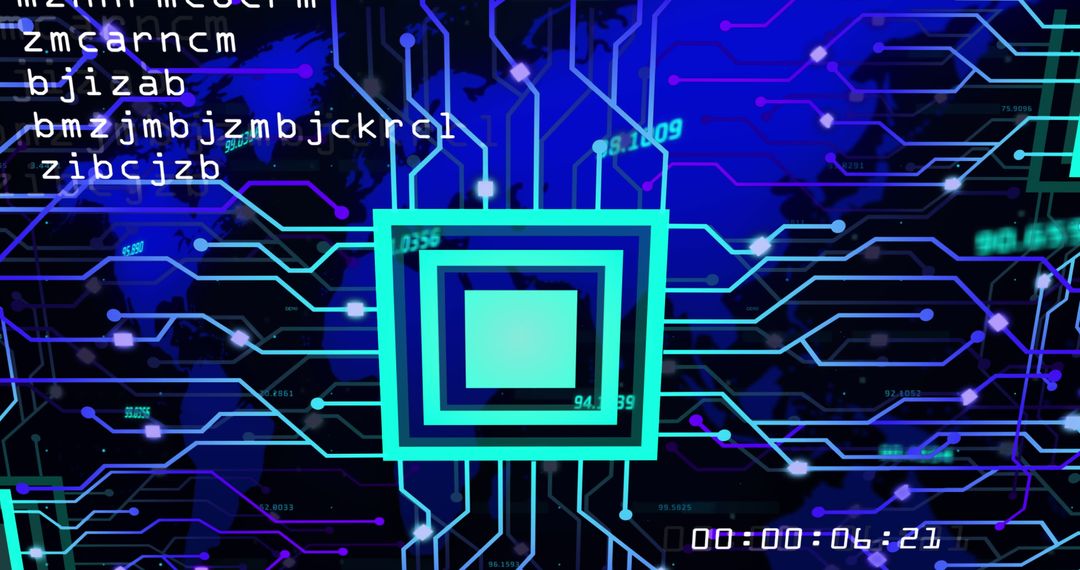 Abstract Data Interface with Global Connectivity - Free Images, Stock Photos and Pictures on Pikwizard.com