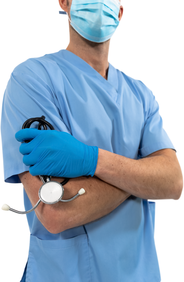 Transparent Medical Professional in Scrubs Holding Stethoscope - Download Free Stock Images Pikwizard.com