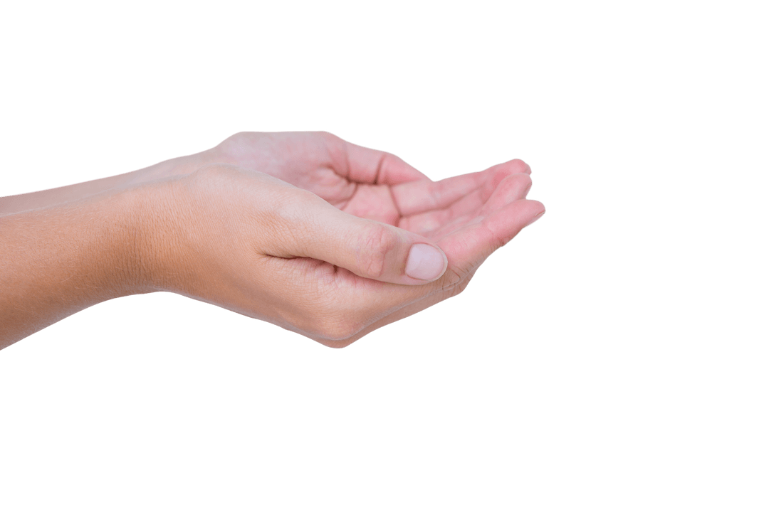 Transparent Reaching Hands Gesturing Generosity and Support