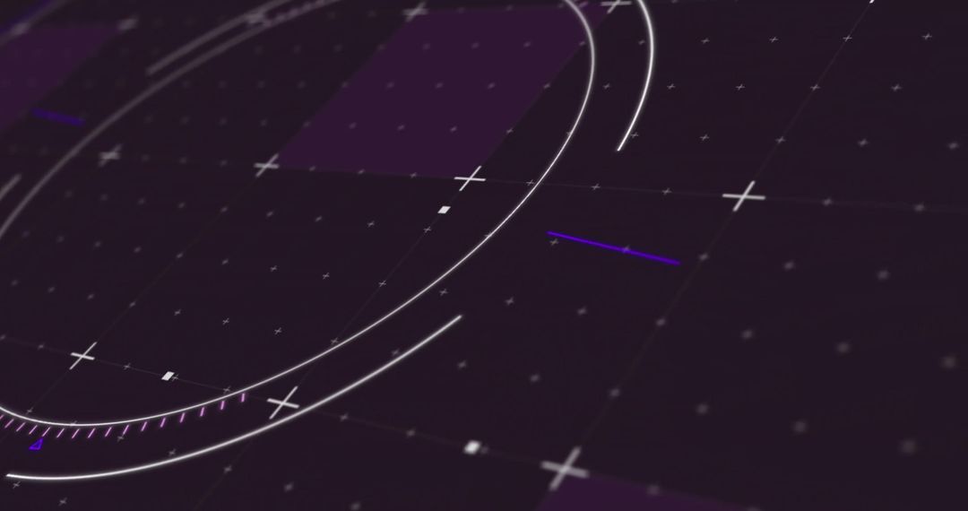 Futuristic Digital Interface with Scanning Lines and Network Grid