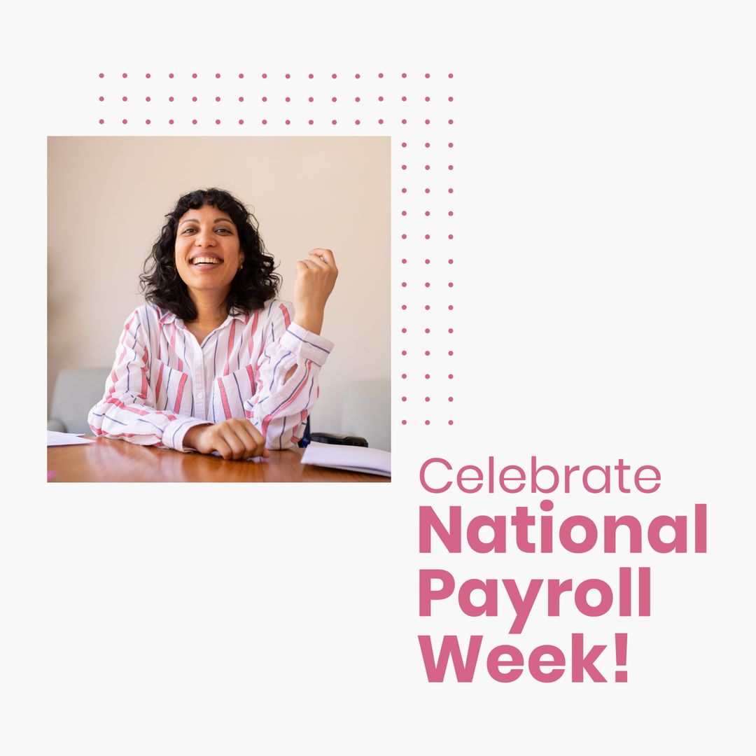 Smiling Professional Celebrating National Payroll Week