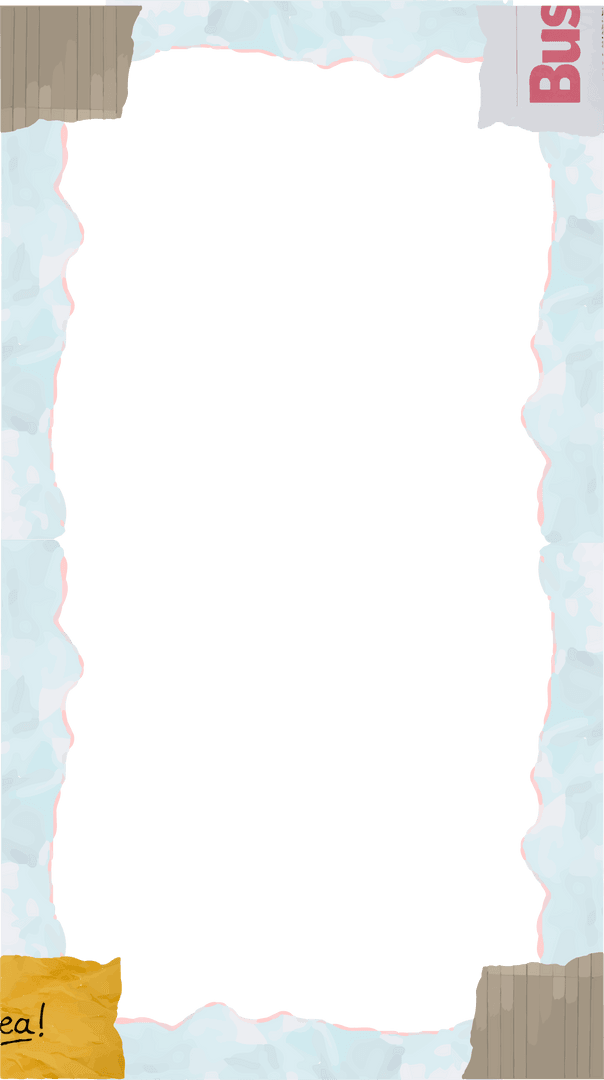 Transparent Wavy Memo Frame with Colorful Artistic Elements