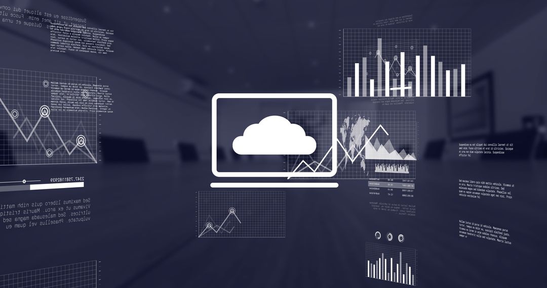 digital cloud computing and data analytics in modern workspace - Free Images, Stock Photos and Pictures on Pikwizard.com