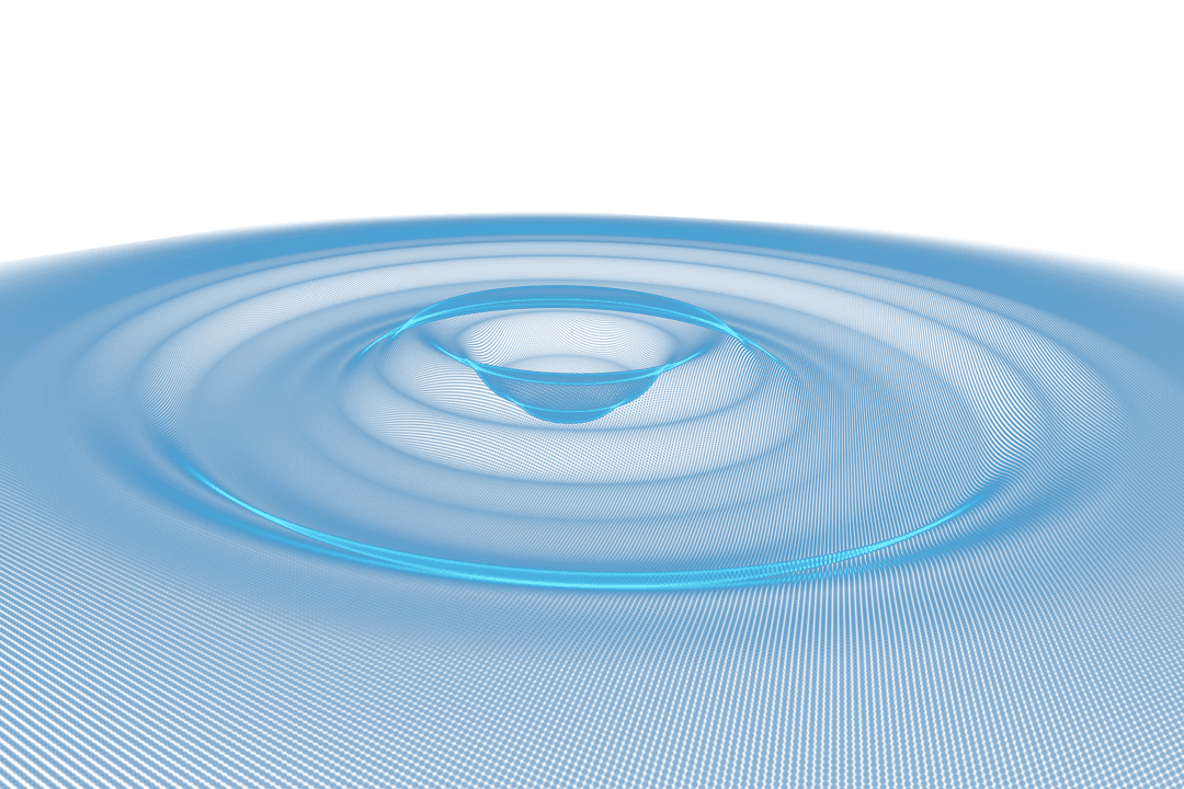 Abstract Transparent Ripple on Blue Background Illustration