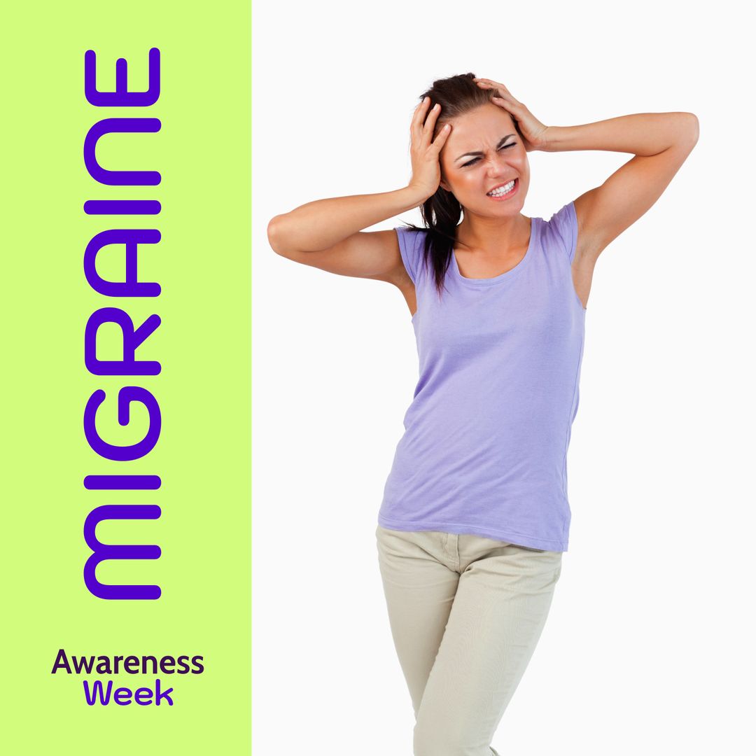 Woman Experiencing Migraine for Health Awareness Campaign
