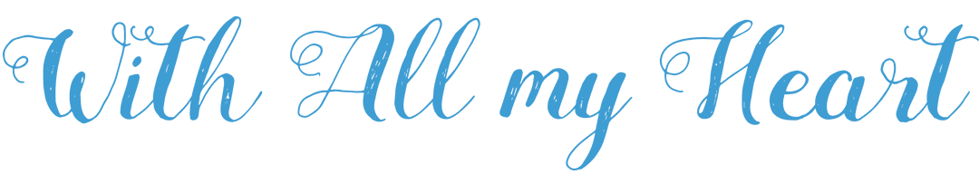 With All My Heart Text on Transparent Background for Love Concept