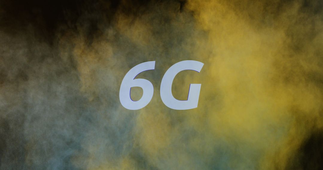 6G Technology Concept with Dynamic Colorful Background