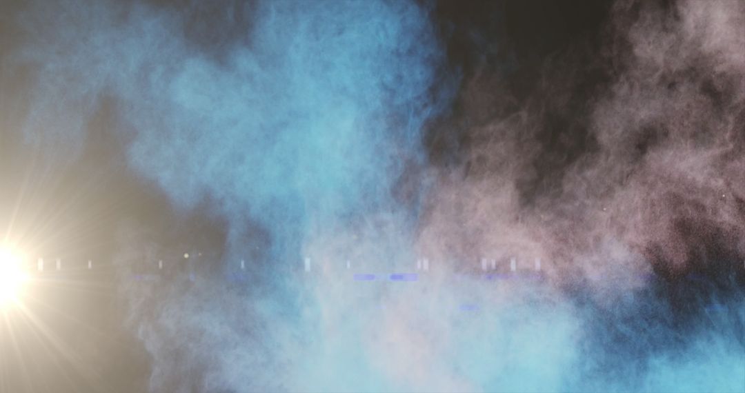 Fog and Luminous Flare in Dark Ambiance