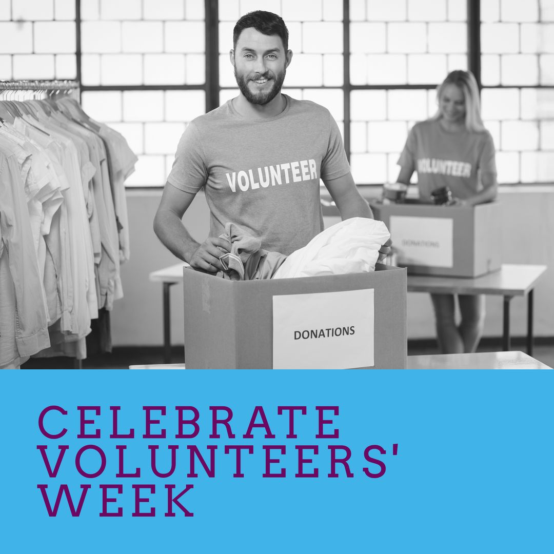 Happy Volunteer Working for Charity Donations