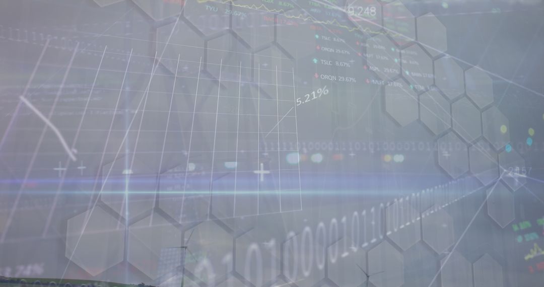 Data Visualization Abstract with Digital Interface Elements