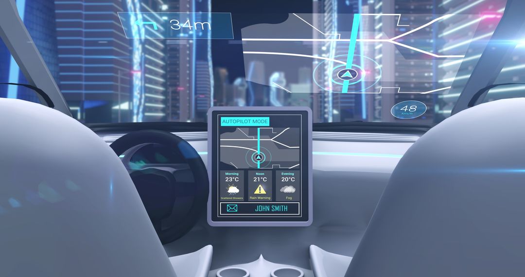 Futuristic Autonomous Vehicle Interface in Virtual Reality
