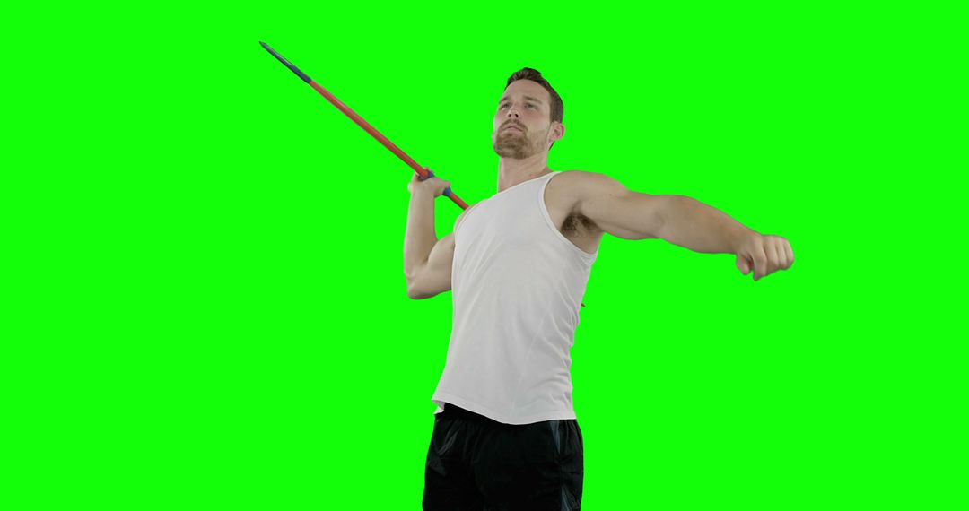 Athlete Preparing to Throw Javelin on Green Screen Background - Free Images, Stock Photos and Pictures on Pikwizard.com