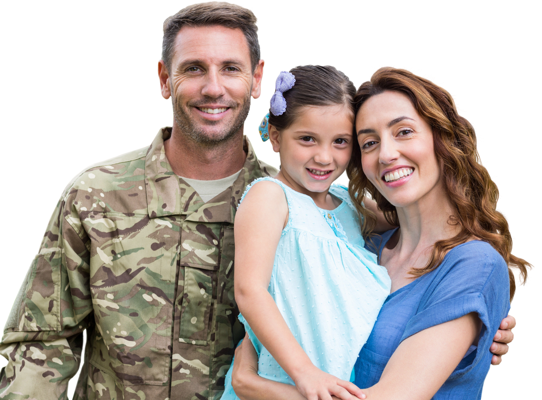 Celebrate Military Family Love with Transparent Background Image of Soldier and Family - Download Free Stock Images Pikwizard.com