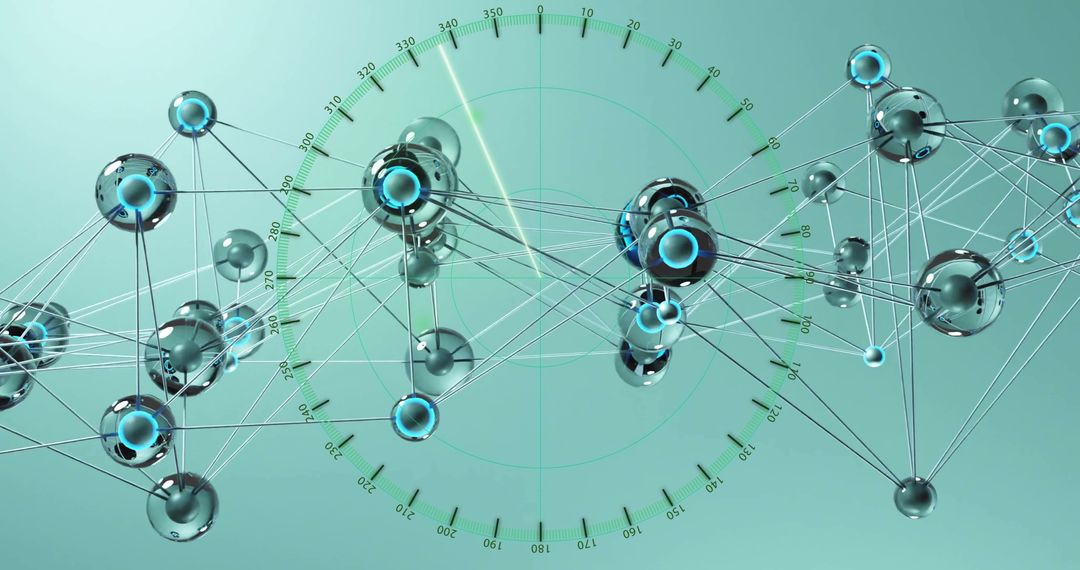 Futuristic Digital Connections with High-Tech Scanning Interface