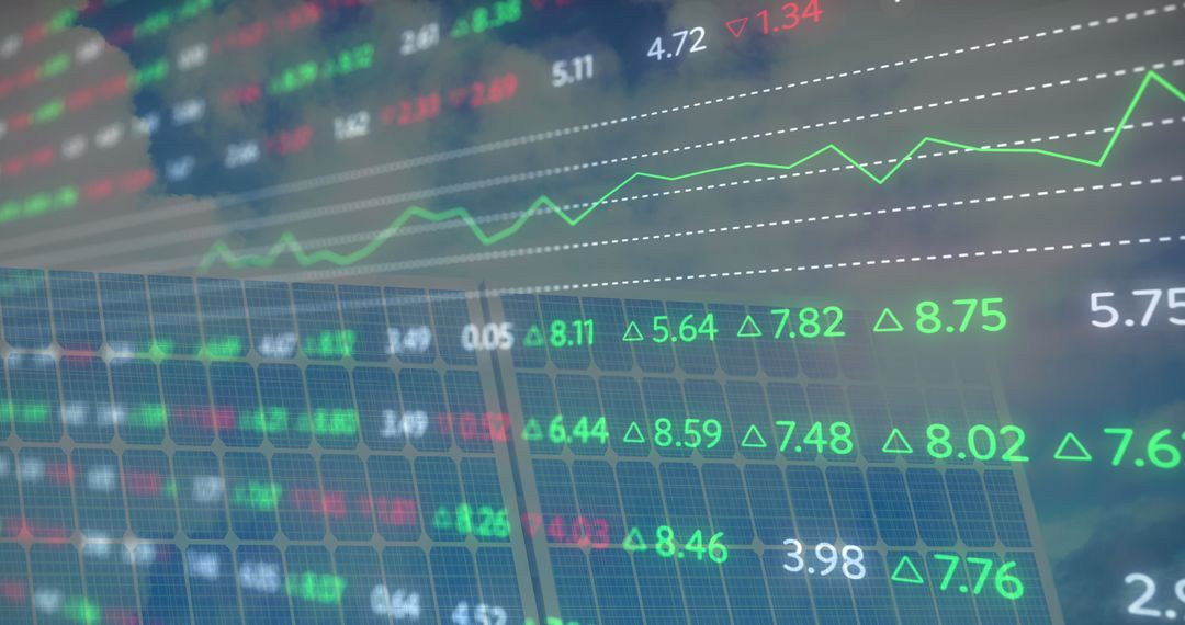 Renewable Energy Stocks with Digital Financial Data Overlay