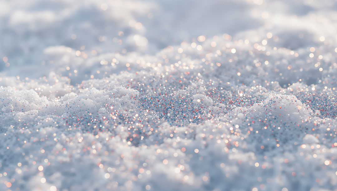Sparkling Snow Crystals with Shimmering Bokeh