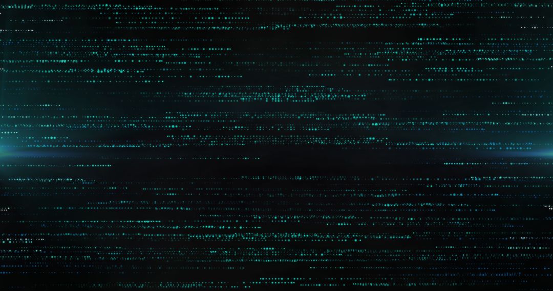 Futuristic Green Dot Matrix on Black Background