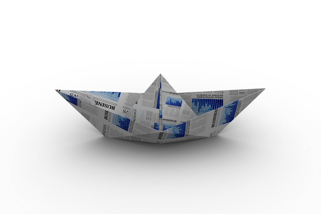 Paper Boat Made from Newspaper on Transparent Background - Download Free Stock Images Pikwizard.com