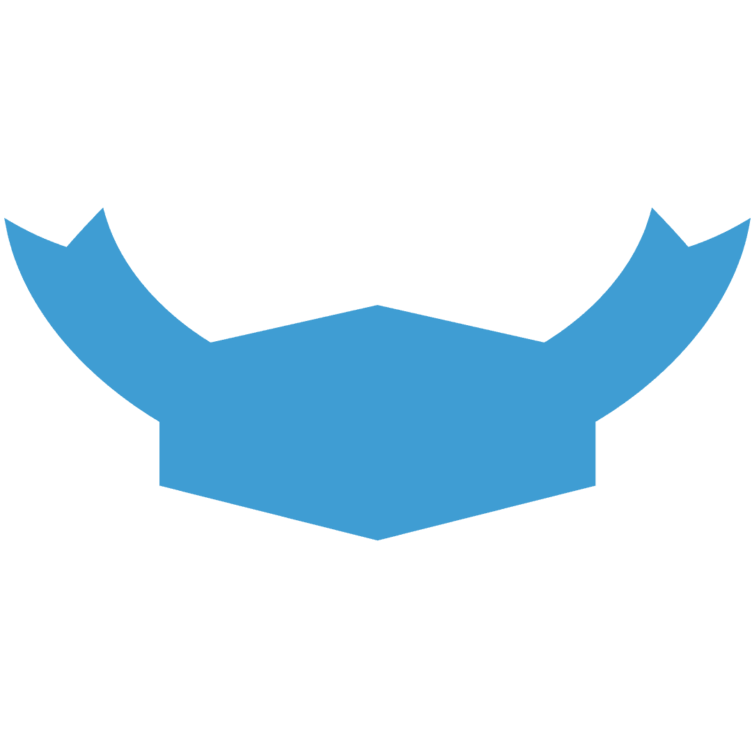 Blue Bull Horns Banner on Transparent Background for Creative Use