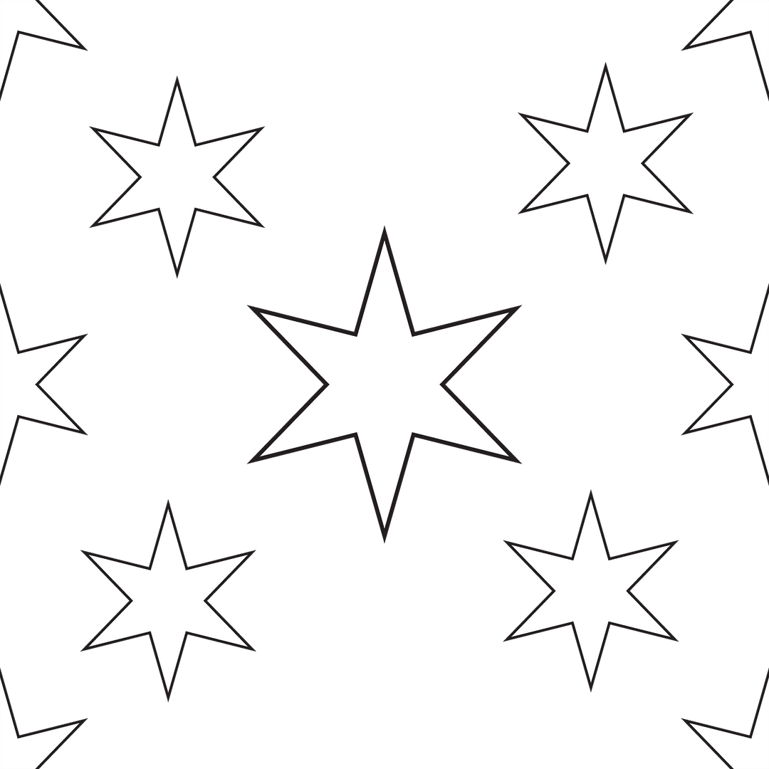 Star Pattern on Black Background with Transparent Design