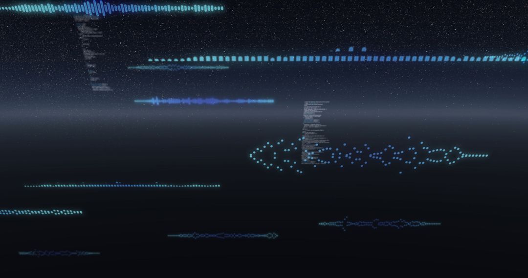 Digital Data Visualization Across Cosmic Background