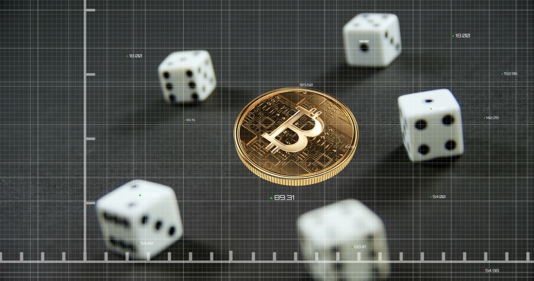 Cryptocurrency Gamble: Bitcoin with Falling Financial Graph