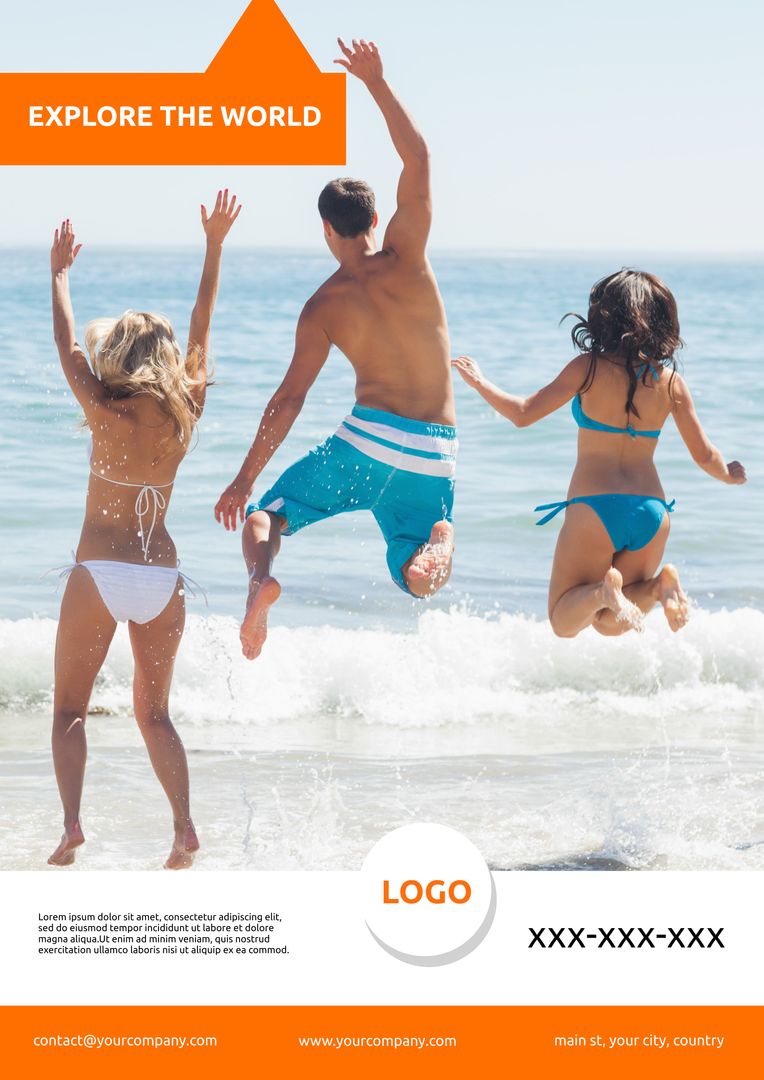 Friends Enjoying a Fun-Filled Beach Vacation