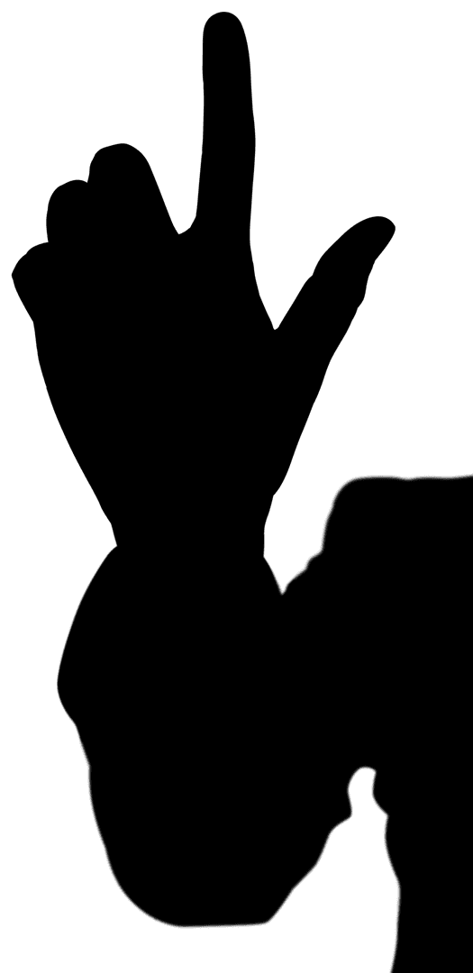 Transparent Silhouette of Man in Business Pose