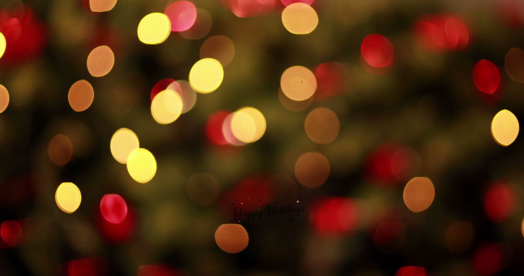 Colorful Christmas Bokeh Lights with Festive Message