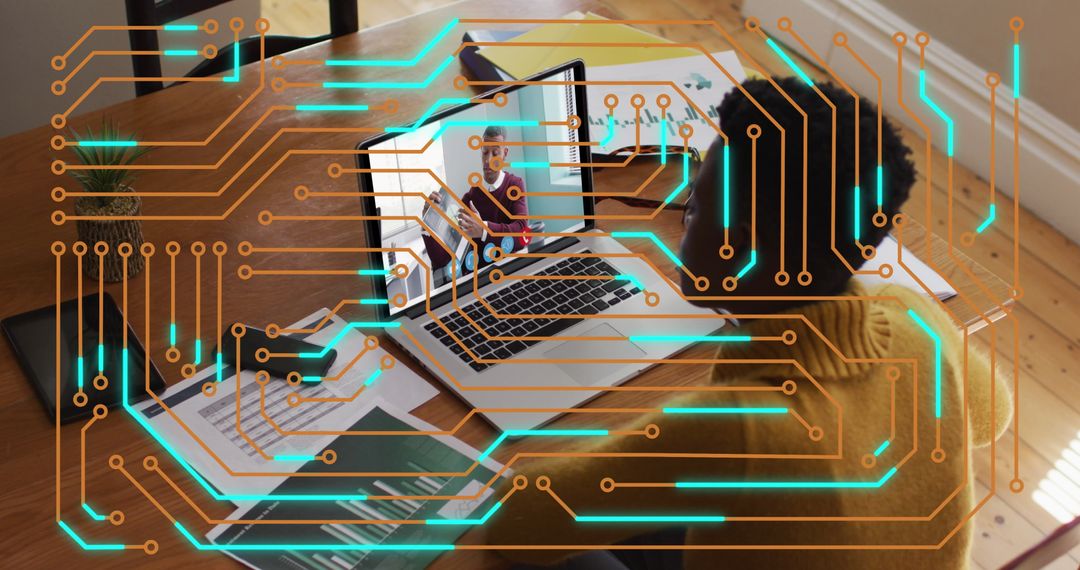 Digital Communication with Circuit Overlay on Video Call