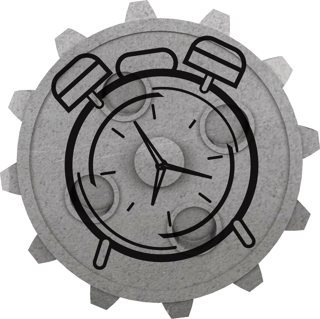Transparent Clock and Cogwheel Pence Puzzle Design Concept