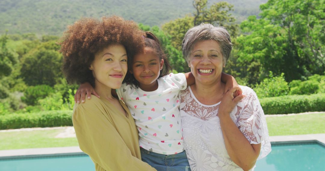 Three Generations of Women Smiling in Nature - Free Images, Stock Photos and Pictures on Pikwizard.com