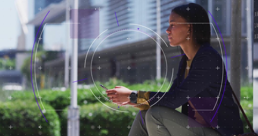 Modern Professional Using Technology in Urban Environment