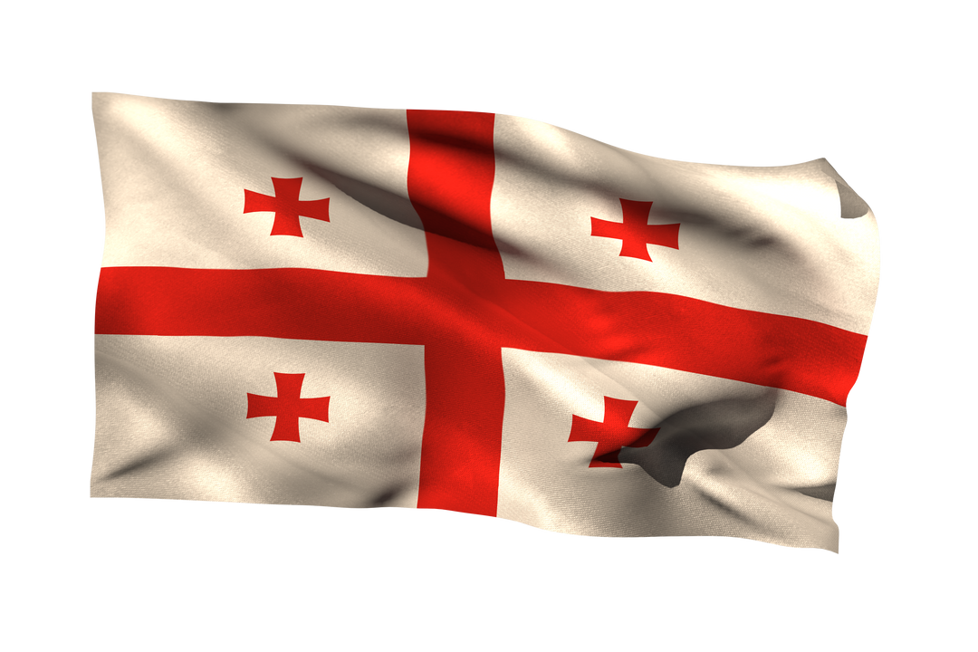 Waving Transparent Georgian Flag with Clear Background - Download Free Stock Images Pikwizard.com