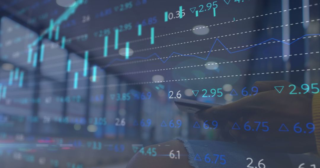 Financial Data Chart Display with Stock Market Trends - Free Images, Stock Photos and Pictures on Pikwizard.com