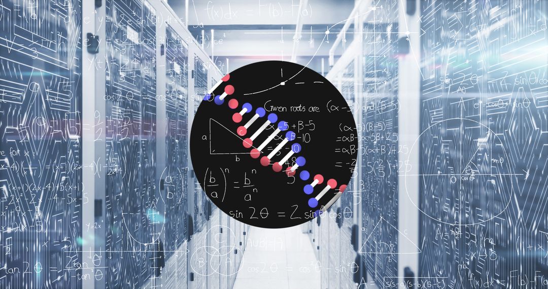 Digital DNA Strand and Technology in Server Room