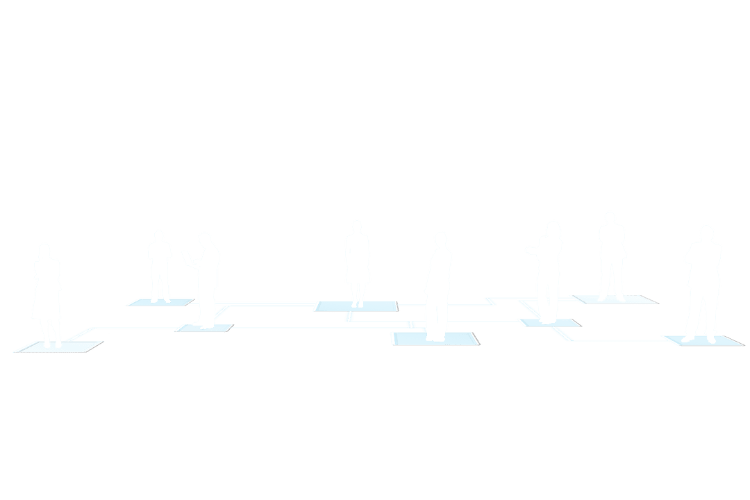 Transparent Network of Business People Connected Digitally