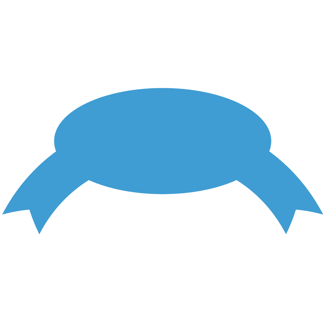 Blue Ribbon Transparent Design for Celebrations and Achievements