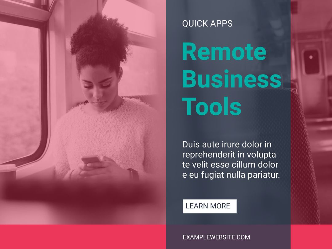 Woman Using Tablet for Managing Remote Business on Train