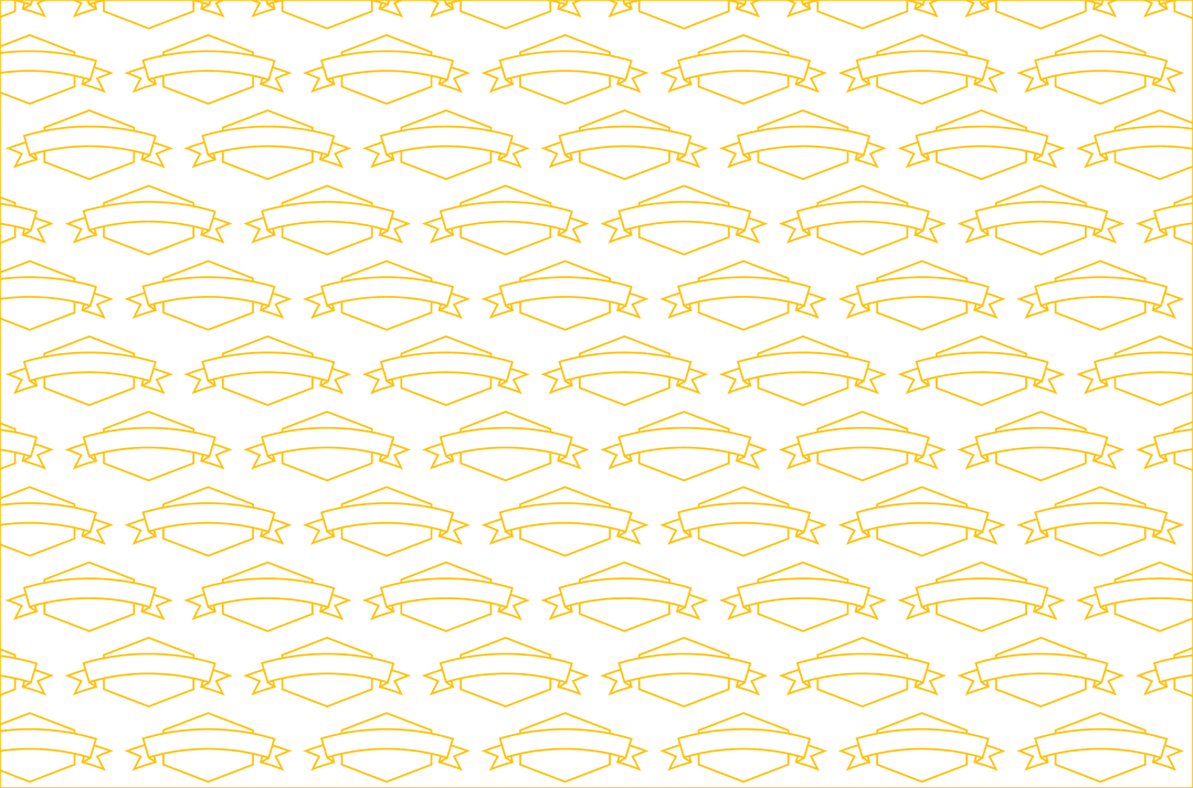 Yellow Geometric Badges Pattern on Transparent Background