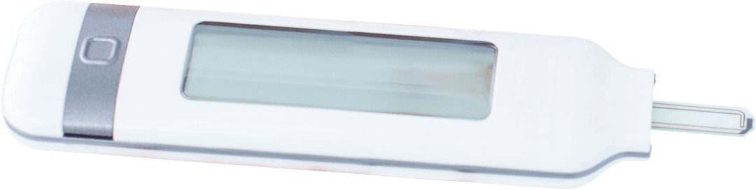 Medical Digital Thermometer with LCD Display on Transparent Background