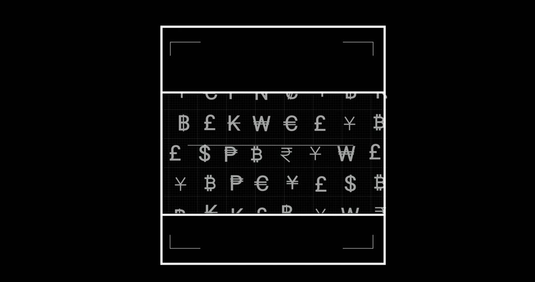 Global Currency Symbols Digital Display