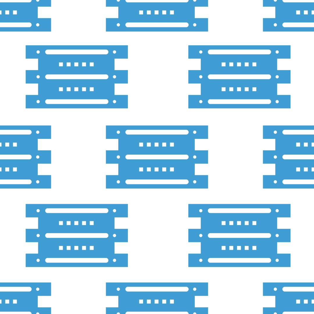 Seamless Geometric Blue Shapes on Transparent Background