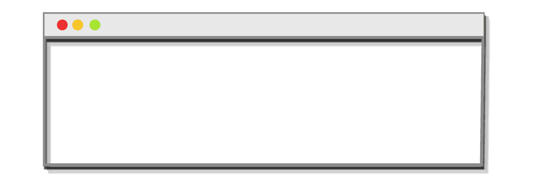 Minimalist browser interface with transparent background and copy space