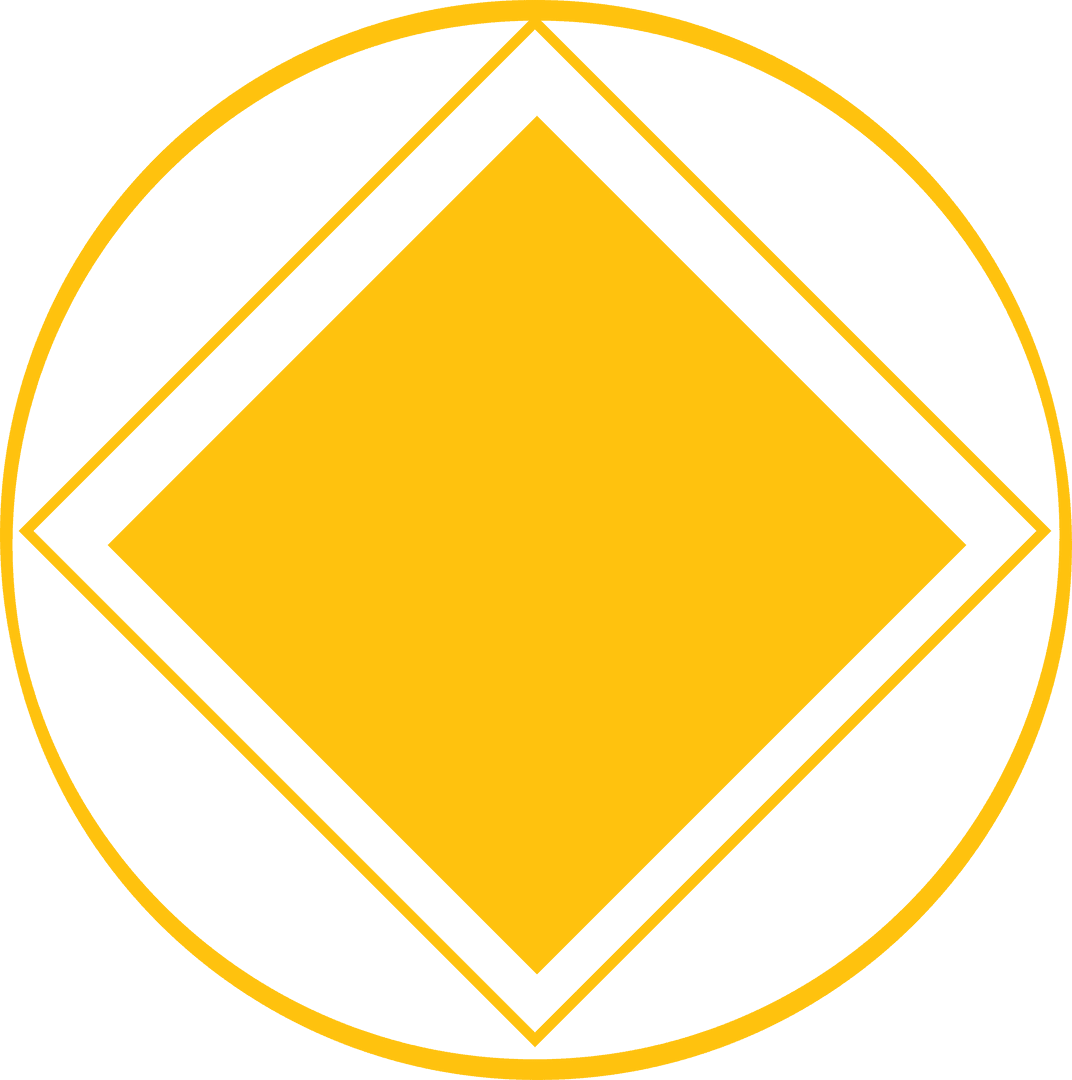 Yellow Geometric Shapes with Transparent Background