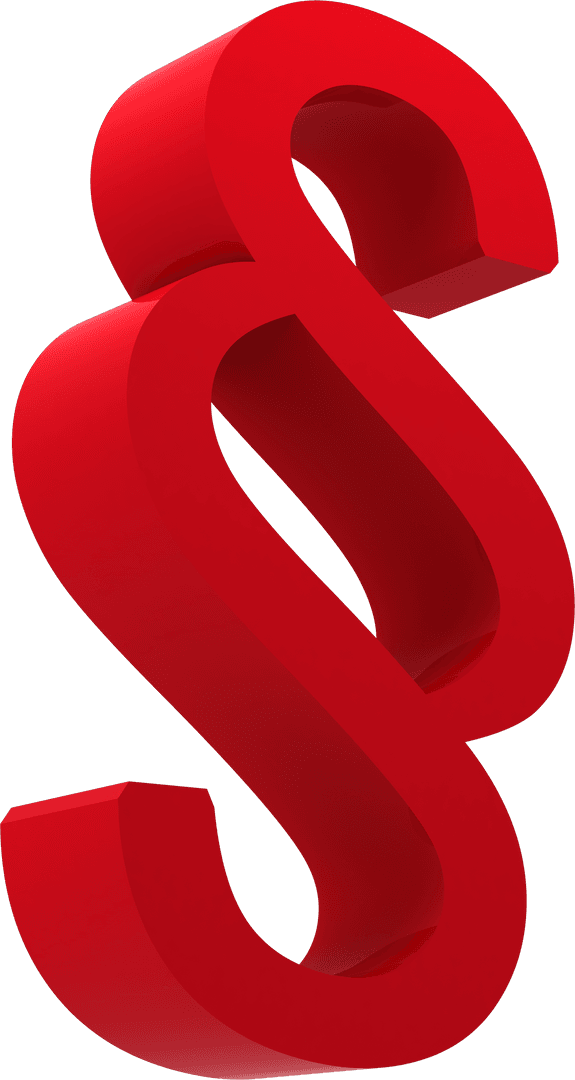 Glossy Red 3D Section Symbol Transparent Icon