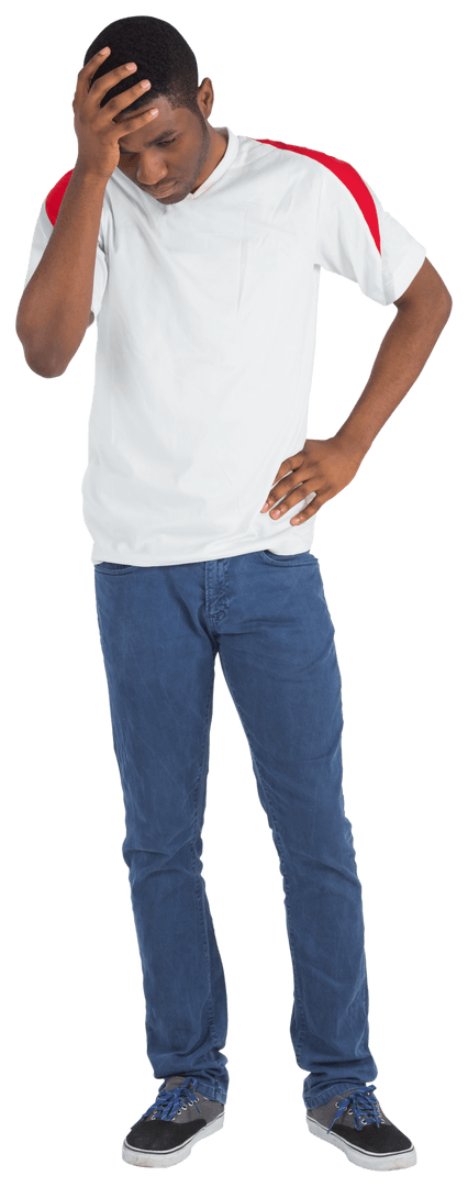 Disappointed Man Expressing Emotion Transparent Background